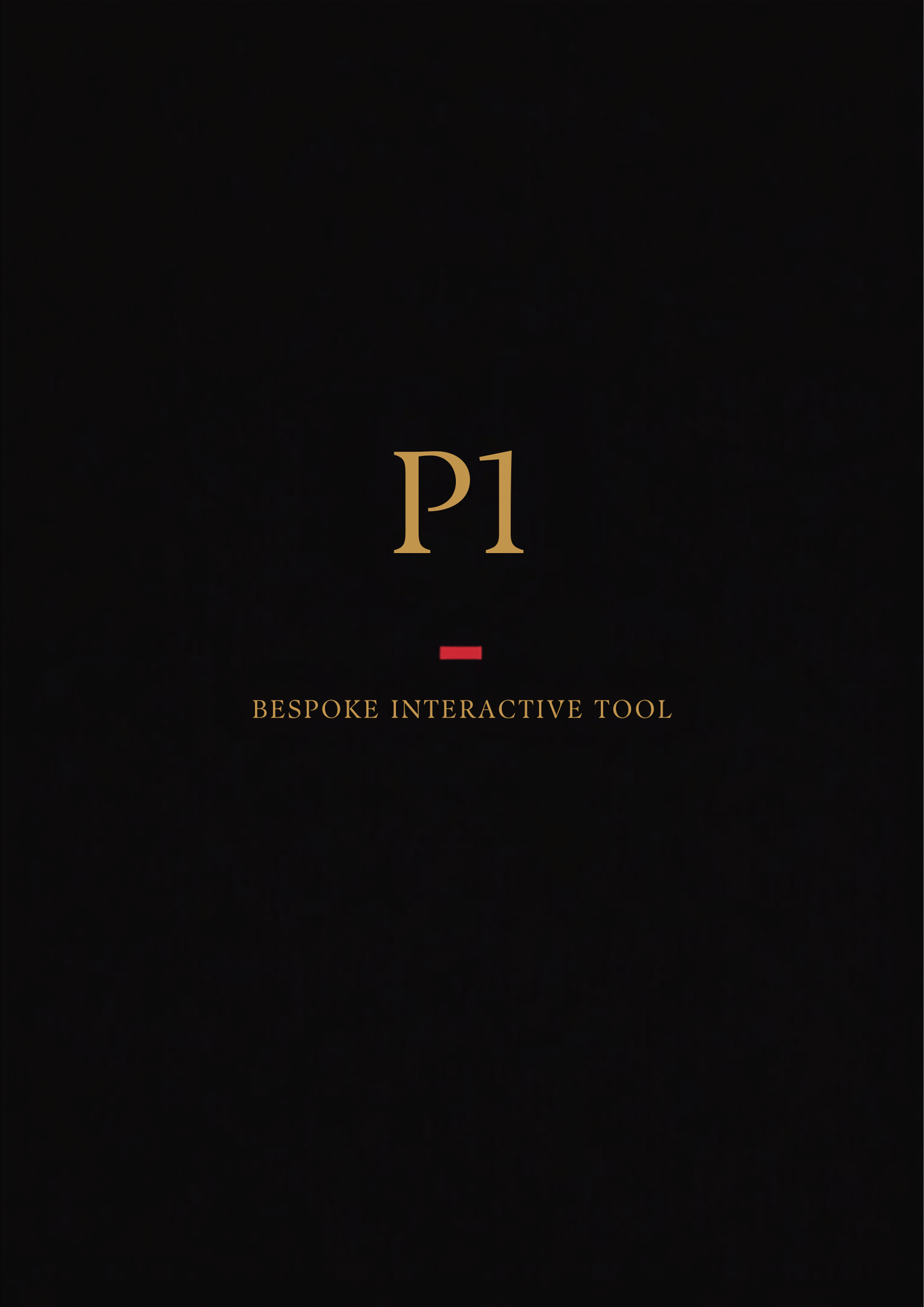 Bespoke Interactive Tool — P1