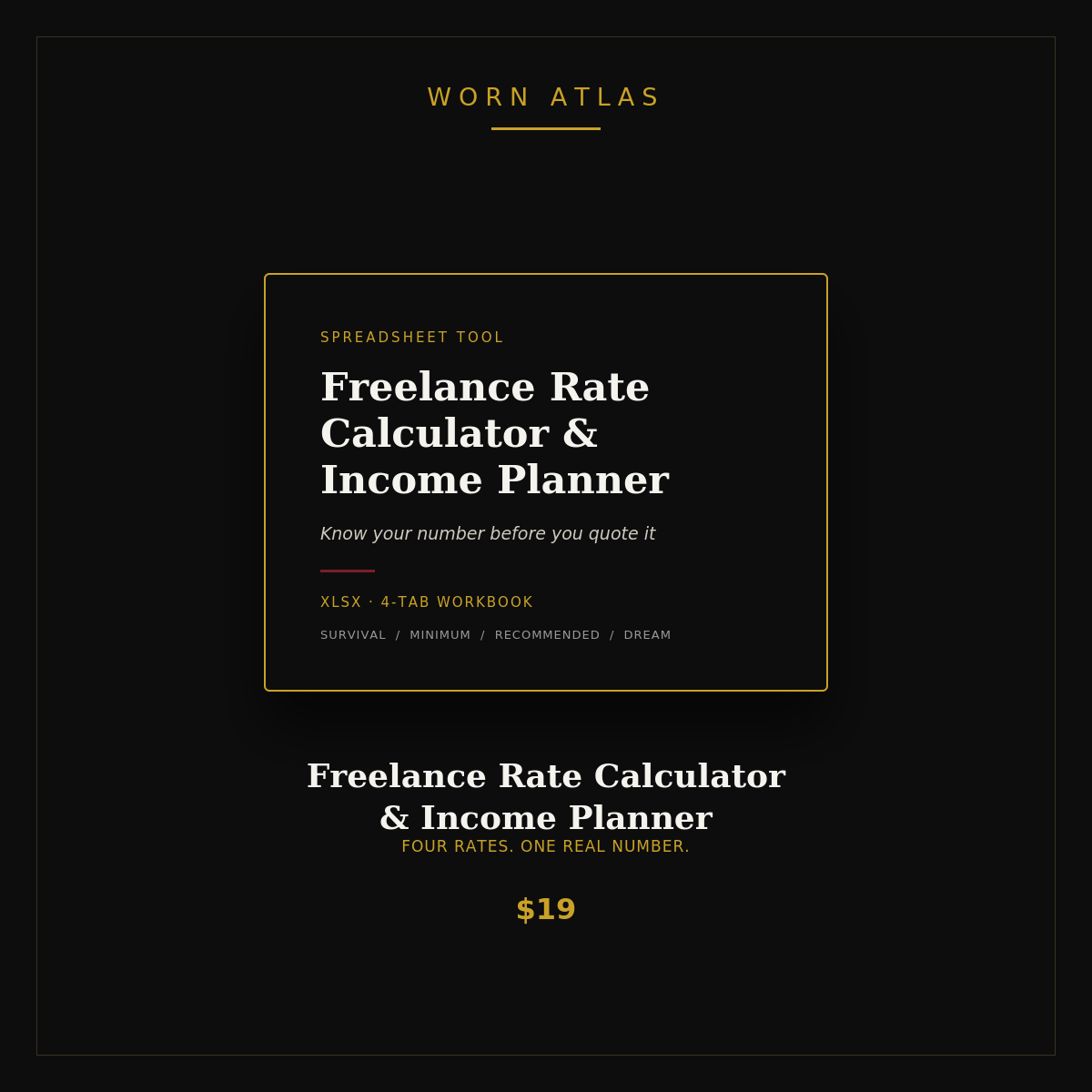 Digital products — Freelance Rate Calculator & Income Planner