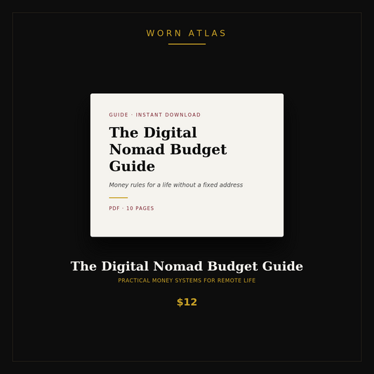 The Digital Nomad Budget Guide cover — Worn Atlas